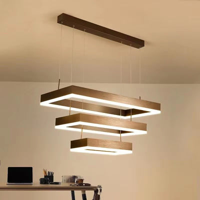 Third Floor Small Living Room Led Chandelier Modern Simple Rectangular Nordic Lighting Hall Restaurant Bar Hanging Lighting