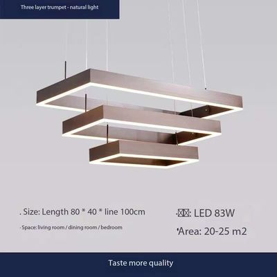 Third Floor Small Living Room Led Chandelier Modern Simple Rectangular Nordic Lighting Hall Restaurant Bar Hanging Lighting