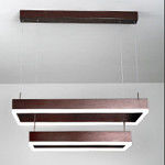 Double Small Living Room Led Chandelier Modern Simple Rectangular Nordic Lighting Lobby Restaurant Bar Hanging Lighting