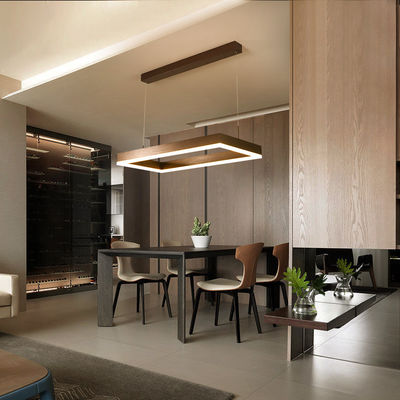 Double Small Living Room Led Chandelier Modern Simple Rectangular Nordic Lighting Lobby Restaurant Bar Hanging Lighting