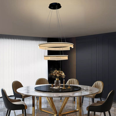 Beautiful Translucent Living Room Dining Room Chandelier Two Ring Study Bedroom Acrylic Chandelier