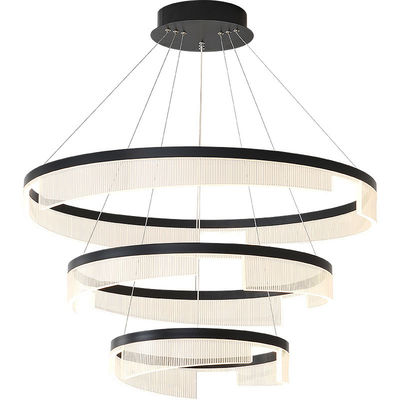 Three Ring Study Bedroom Acrylic Chandelier Beautiful Translucent Living Room Dining Room Chandelier