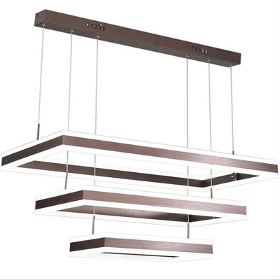 Modern Simple Square Geometric Art Creative Stainless Steel Chandelier