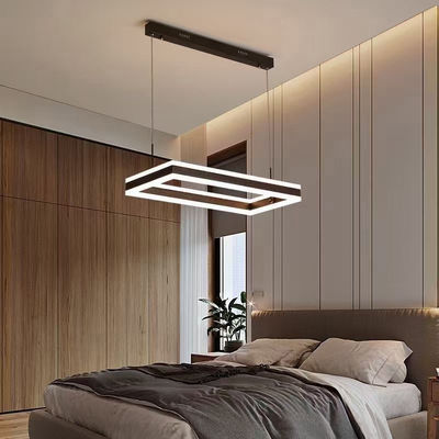 Modern Simple Square Geometric Art Creative Stainless Steel Chandelier