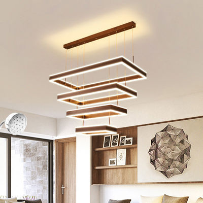 Modern Simple Square Geometric Art Creative Stainless Steel Chandelier