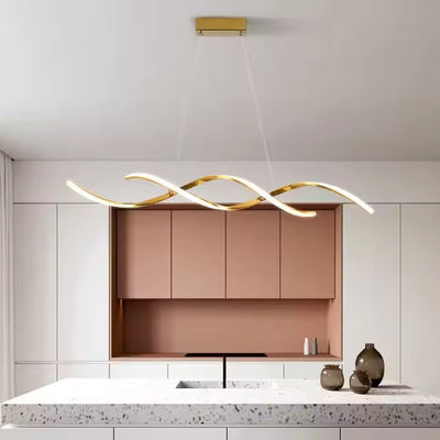Modern Home Restaurant LED Pendant Light Simple Black Gold Aluminum Indoor Chandelier