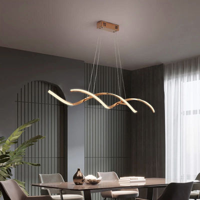 Strip Aluminum Creative Light Personalized Designer Artistic Chandelier Villas Apartments Hotels