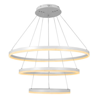 Villa Hotel Living Room Circle Linear Pendant Lamp Luxury Round Ring Led Chandelier
