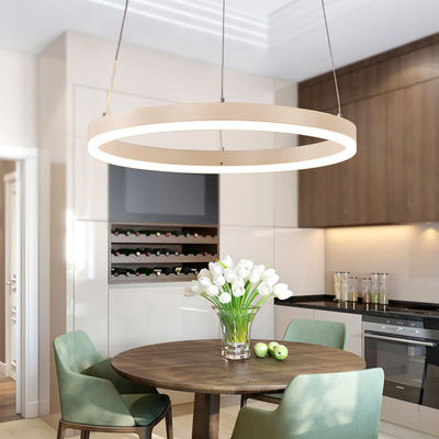 Villa Hotel Living Room Circle Linear Pendant Lamp Luxury Round Ring Led Chandelier
