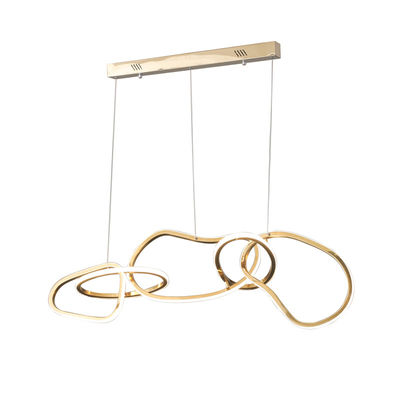 Golden Cross Ring Chandelier Luxury Hanging Lamps Modern LED Circle Ring Pendant Lights