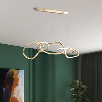 Golden Cross Ring Chandelier Luxury Hanging Lamps Modern LED Circle Ring Pendant Lights
