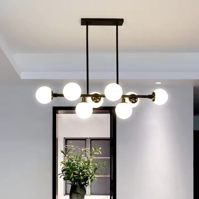 Nordic Creative Simple Guest Restaurant Dining Hall Bar Lamp Magic Beans Large White Glass Ball Pendant Lamp