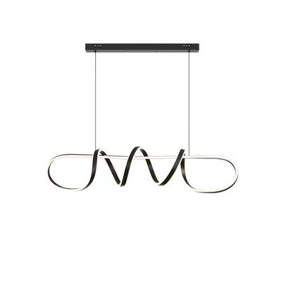 Special Smart Restaurant Nordic Simple Modern Light Luxury Strip Lamp Word Cream Wind Led Bar Chandelier