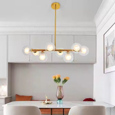 Double Lampshade Nordic Molecular Lamp Magic Bean Glass Living Room Chandelier Personality Creative Dining Room Postmodern Simple Bedroom Light Luxury Lights
