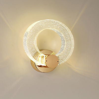 3000K Bedroom Bedside Lamp Nordic Modern Simple Light Luxury Living Room Wall Minimalist Bubble Crystal Wall Lamp
