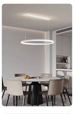 Modern Simple Dining Room Lights Three Circles Embedded Bedroom Lights Bottom Luminous Lamps And Lanterns Long Pendant Light