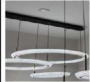 Modern Simple Dining Room Lights Three Circles Embedded Bedroom Lights Bottom Luminous Lamps And Lanterns Long Pendant Light