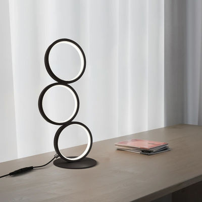 Three Ring Elegant Metal Desk Lamp For Living Room Bedroom Hotel Club Lighting Modern Dimmable Aluminum Table Light