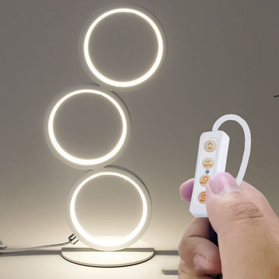 Three Ring Elegant Metal Desk Lamp For Living Room Bedroom Hotel Club Lighting Modern Dimmable Aluminum Table Light