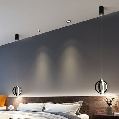 Modern LED Hanging Light Round Pendant Chandelier Light Indoor Industrial Metal Round