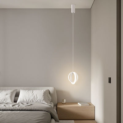 Modern LED Hanging Light Round Pendant Chandelier Light Indoor Industrial Metal Round