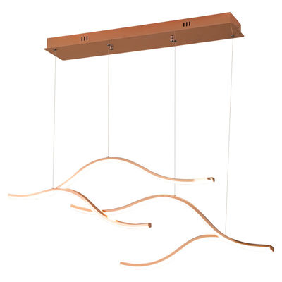 Modern Minimalist Creative Linear Long Strip Dining Room Chandelier For Restaurant