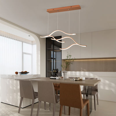 Modern Minimalist Creative Linear Long Strip Dining Room Chandelier For Restaurant
