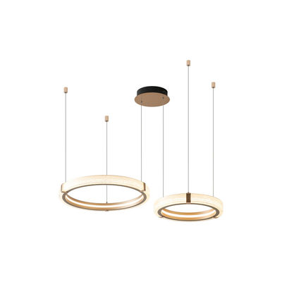 Creative Nordic Minimalist Double Ring Dining Room Chandelier Simple Modern Round Chandelier Living Room Bedroom Office