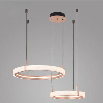 Creative Nordic Minimalist Double Ring Dining Room Chandelier Simple Modern Round Chandelier Living Room Bedroom Office