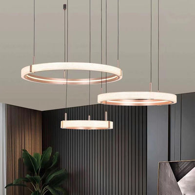 Creative Nordic Minimalist Double Ring Dining Room Chandelier Simple Modern Round Chandelier Living Room Bedroom Office
