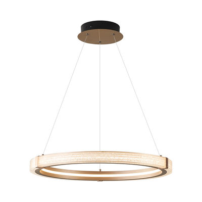 Round Modern Hanging Nordic Chandelier Creative Crystal Sand Iron Acrylic 3CCT Dimmable Led Pendant Lights For Home Decor
