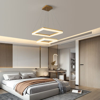 Double Square Modern Contracted Style Dining Room Chandel Personality Creative Square Family Atmosphere Living Room Lighting Adjusted Master Bedroom Study Lighting