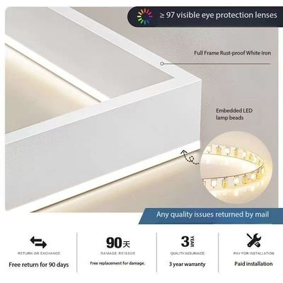 Double Square Modern Contracted Style Dining Room Chandel Personality Creative Square Family Atmosphere Living Room Lighting Adjusted Master Bedroom Study Lighting