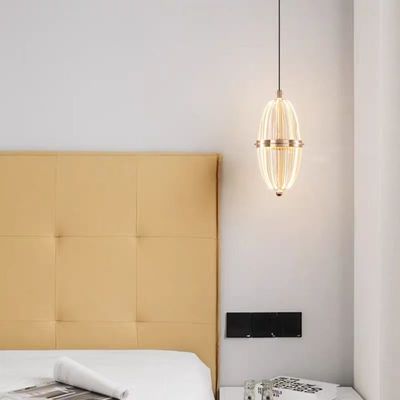Creative Aluminum Small Pendant Lamp Raised Lowered Creative Simple Modern Bedroom Headboard Designer Model Dining Room Bar Pendant Lamp