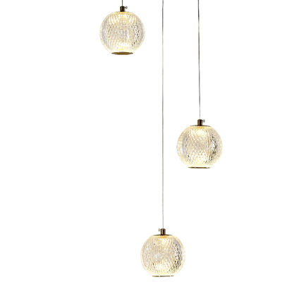 Acrylic Bedside Senior Sense Light Luxury Classic Cafe Restaurant Bar Round Glass LED Chandelier
