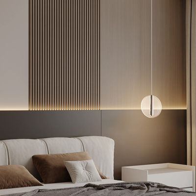 Circular Acrylic Modern LED Chandelier Creative Interior Home Attic Bedroom Bedside Study Staircase Interior Decoration