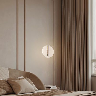 Circular Acrylic Modern LED Chandelier Creative Interior Home Attic Bedroom Bedside Study Staircase Interior Decoration