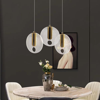 Circular Acrylic Modern LED Chandelier Creative Interior Home Attic Bedroom Bedside Study Staircase Interior Decoration