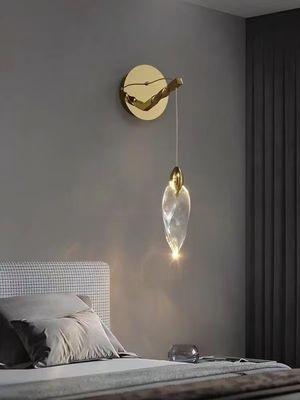 Light Luxury Modern Bedroom Bedside Lamp Living Room Creative High Grade Sense Crystal Pendant Light Simple Restaurant Bar Small Chandelier
