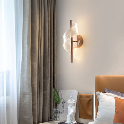 Modern Screw Shape Living Room Backdrop Wall Lamp Designer Personalized Bedside Acrylic Wall Light