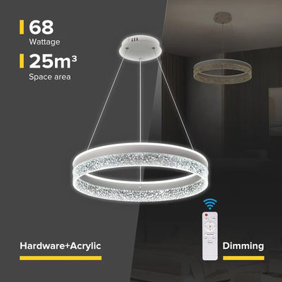 Minimalist Design Indoor Living Room Circle Dinging Room Acrylic Chandelier Gold Led Ring Pendant Light