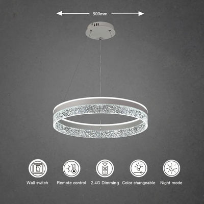 Minimalist Design Indoor Living Room Circle Dinging Room Acrylic Chandelier Gold Led Ring Pendant Light