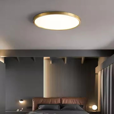 Modern Gold Body White Acrylic Shade Ceiling Lamp Living Room Round 24W 36W 54W LED Metal Ceiling Light