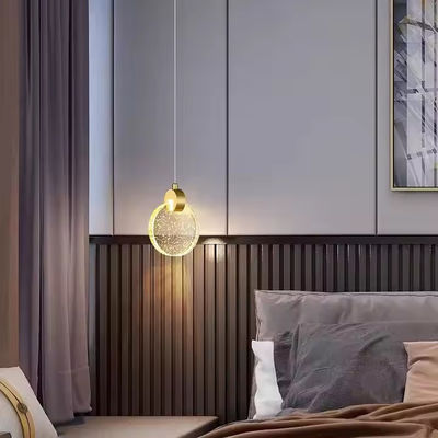 Contemporary Round Crystal Living Room Home Decorative Led Pendant Light For Hotel Living Room Staircase