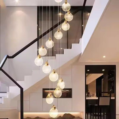 Contemporary Round Crystal Living Room Home Decorative Led Pendant Light For Hotel Living Room Staircase