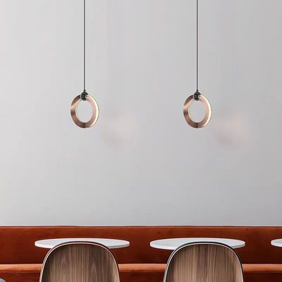 Minimalist Circled Pendant Residence Decorative Simple Modern Lamps Hotel Restaurant Dinning Bedside Cafe Bar Chandelier Light