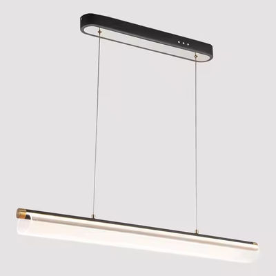 A Word Minimalist Luxury French Island Bar Acrylic Rectangular Texture Restaurant Chandelier