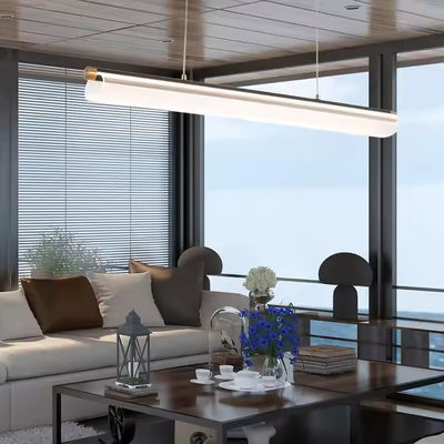 A Word Minimalist Luxury French Island Bar Acrylic Rectangular Texture Restaurant Chandelier