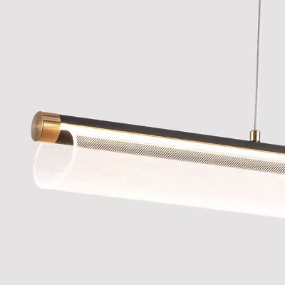 A Word Minimalist Luxury French Island Bar Acrylic Rectangular Texture Restaurant Chandelier