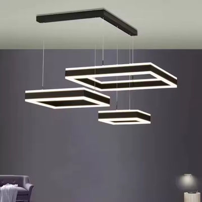 Living Room Simple Square Lamp Chandelier Square Nordic Chandelier Minimalist Dining Room